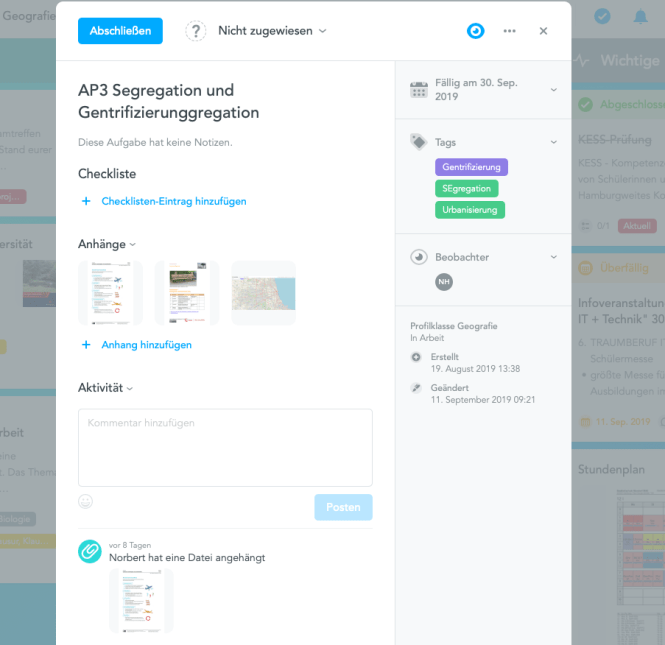 meistertask Aufgabe.